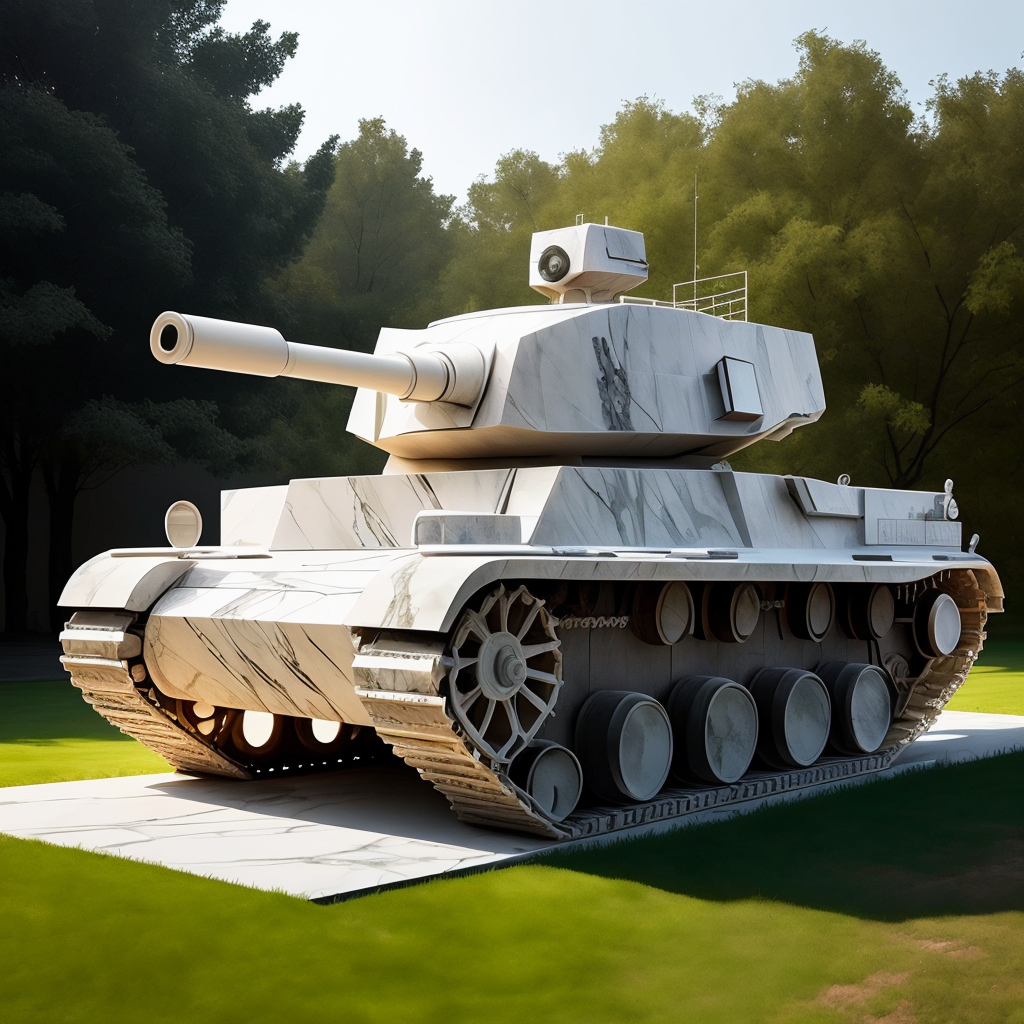 00043-2617924582-a (marblecarvingcd, marble, white_1.2, shiny_1.2) tank, military vehicle, (solo_1.2), , no humans, high quality, realistic, phot.png